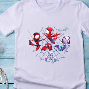 Spidey PNG, Spidey and his Amazing Friends Clipart, Spidey and his Amazing Friends PNG, Make your own Spidey shirt, Superhero Birthday image 5