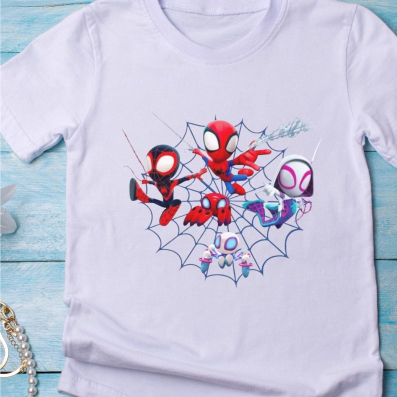 Spidey PNG, Spidey and his Amazing Friends Clipart, Spidey and his Amazing Friends PNG, Make your own Spidey shirt, Superhero Birthday image 5