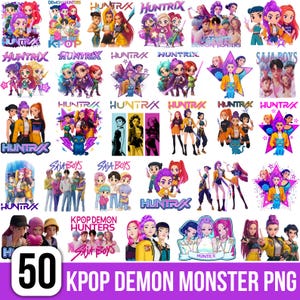 Kpop Demon Hunter Png Bundle, Demon Hunters Inspired Png, Sa-ja Boy Png, Hun-trix Png, Girl Dinner, Cat And Bird Png, Mi.ra, Ru.mi,Jo.ey