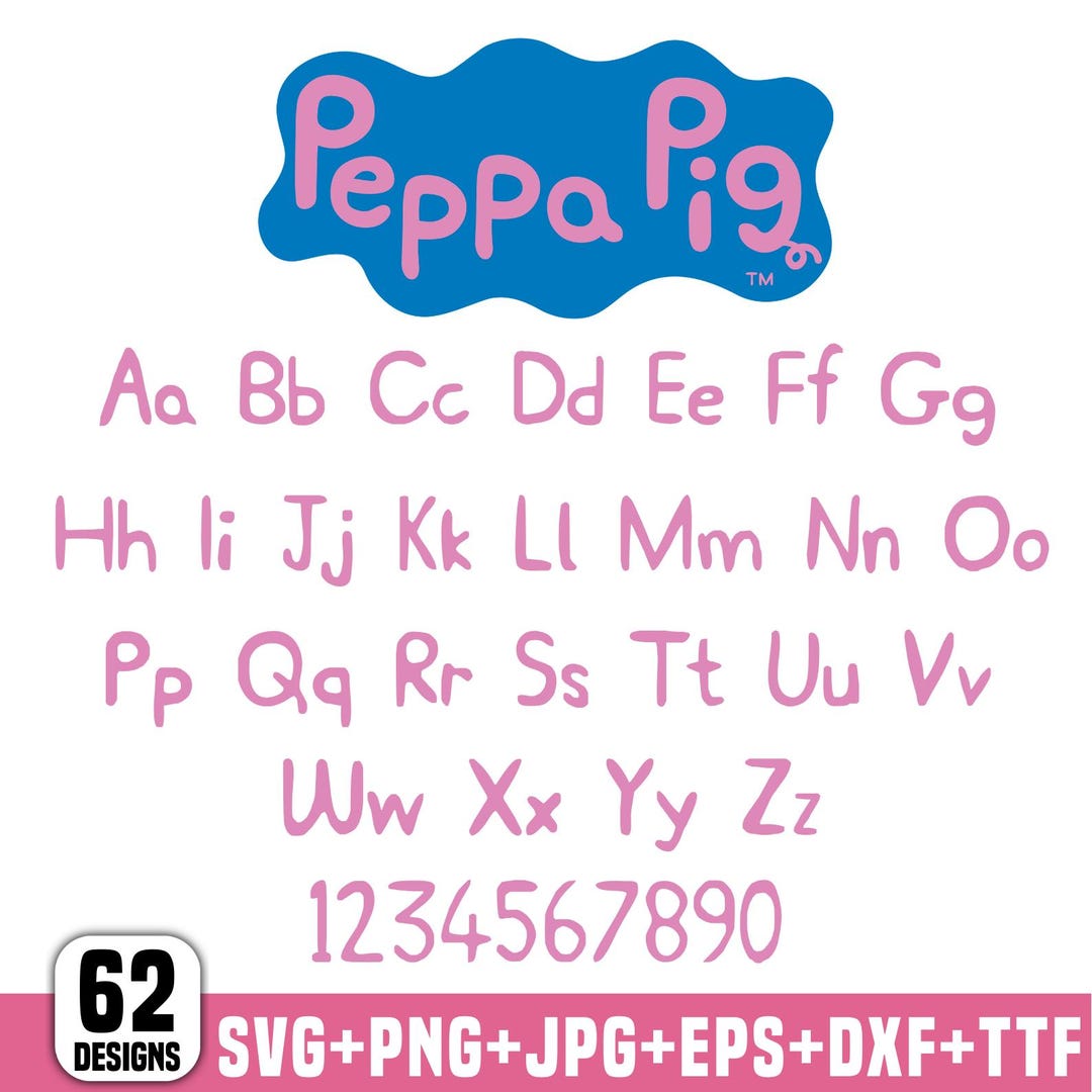 Swine Lettering Baby Personalized Svg, Baby Font SVG, Baby Letters Svg, Pig Letters ...