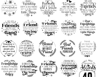 Friendship Christmas Ornament Svg Bundle, Bestie Ornament Svg, Best Friend ornament Svg, Friend Gift Svg, Coworker Ornament Svg, For Cricut