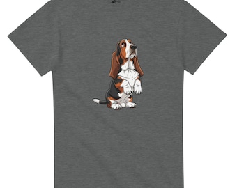 Basset Hound-Hund-T-Shirt | Süßes Basset Hound Shirt | Hunde-Liebhaber-Grafik-T-Shirt