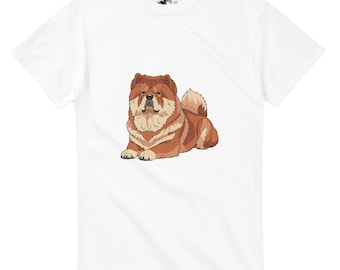T-shirt pour chien Chow Chow | Jolie chemise Chow-Chow | graphique chien duveteux | Cadeau pour amoureux des chiens