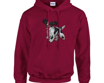 Fluffy Spaniel Dog Hoodie | Playful Running Pup Sweatshirt