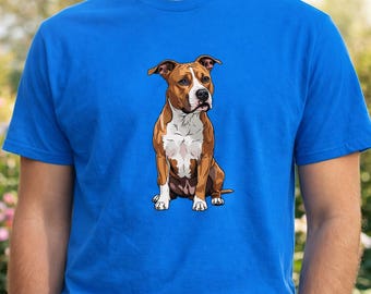 Camiseta com ilustração de Pitbull | Presente para amantes de cães