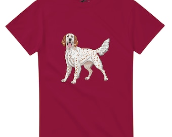 English Setter T-Shirt | Spotted Dog Illustration Tee | Dog Lover Apparel