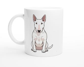 Bull Terrier Dog Lover Mug | Cute Bull Terrier Coffee Cup | Gift for Dog Moms & Pet Owners