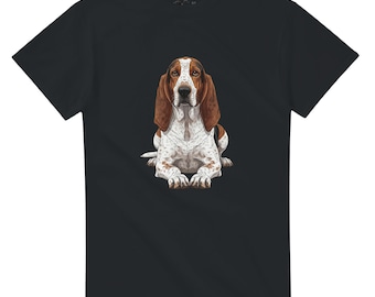 Basset Hound Graphic T-Shirt, Unisex Dog Lover Apparel, Laid-back Breed Tee