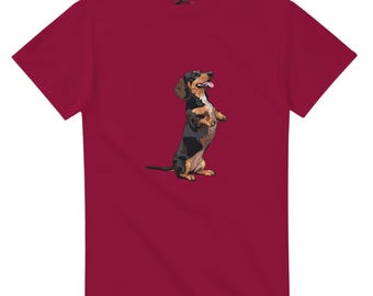 Dachshund T-Shirt | Funny Standing Wiener Dog Art
