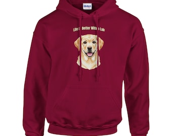 Labrador Retriever Hoodie - 'Life is Better With a Lab' Dog Lover Gift