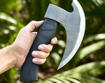 Viking Pizza Cutter Axe, The Original Custom Hand Forged Pizza Slicer, Personalized Anniversary Gift for Her and Him
