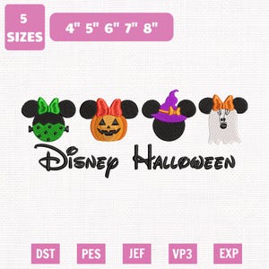 Disney Halloween Mickey Ghost Machine Embroidery File, Pumpkin Season Design (Instant Download)