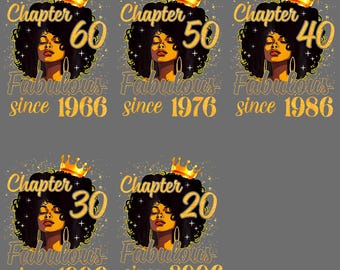 Birthday Queen Melanin Chapter 20 30 40 50 60 PNG