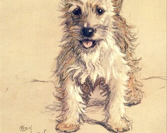 Westie Dog Print – Cecil Aldin Vintage Drawing (A4 & A5)