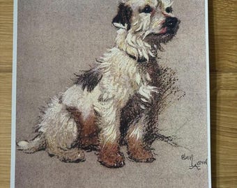 Vintage White Terrier Dog Art Print – Cecil Aldin A4 & A5