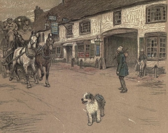 Cecil Aldin Old Inns Print - Vintage English Pub Scene