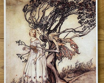 Arthur Rackham A4 Print – Little Brother & Sister Vintage Illustration - A4 Choice of 9 Prints