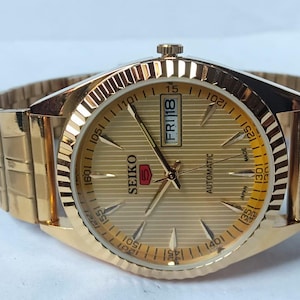 Vintage Seiko 5 Gold - Etsy
