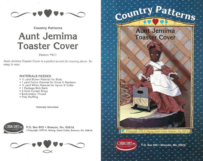 Country Patterns Aunt Jemima Toaster Cover by Ozark Crafts Etsy