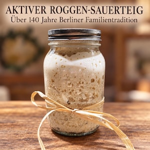 Sauerteig Starter Roggen | Aktives Anstellgut für Anfänger | über 140 Jahre Berliner Familientradition | Brot backen ohne Hefe