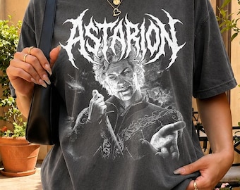 Camiseta Comfort Colors Astarion Baldurs Gate 3, Camiseta gráfica Astarion Dead Metal, Camiseta vintage de videojuegos Baldurs Gate 3