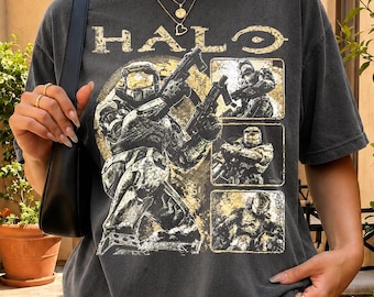 Camiseta Comfort Colors Halo Reach 2, camiseta gráfica de Halo 2 para gamers, regalo para fans de los videojuegos
