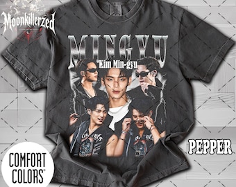 Camiseta Comfort Colors Mingyu, camiseta de banda de K-Pop