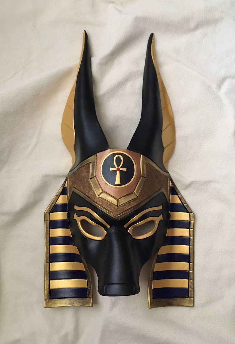 Made to Order Egyptian Jackal Anubis Leather Mask Underworld Masquerade Costume image 2