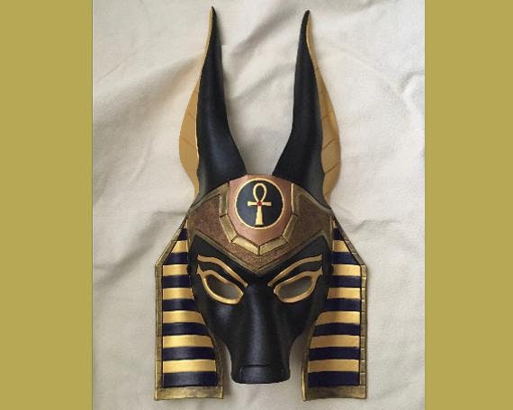 Made to Order Egyptian Jackal Anubis Leather Mask - Underworld Masquerade Costume