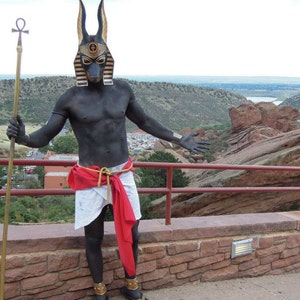 Made to Order Egyptian Jackal Anubis Leather Mask Underworld Masquerade Costume image 5