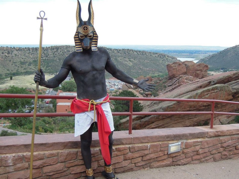 Made to Order Egyptian Jackal Anubis Leather Mask Underworld Masquerade Costume image 5