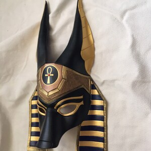 Made to Order Egyptian Jackal Anubis Leather Mask Underworld Masquerade Costume image 3