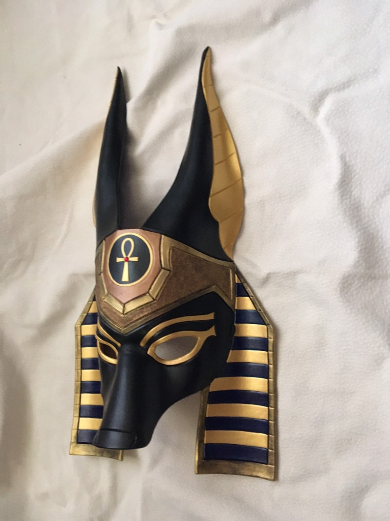 Made to Order Egyptian Jackal Anubis Leather Mask Underworld Masquerade Costume image 3