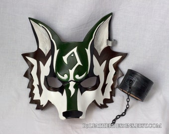 Máscara de cuero de lobo del héroe de Twilight, hecha a medida