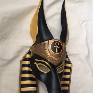 Made to Order Egyptian Jackal Anubis Leather Mask Underworld Masquerade Costume image 4