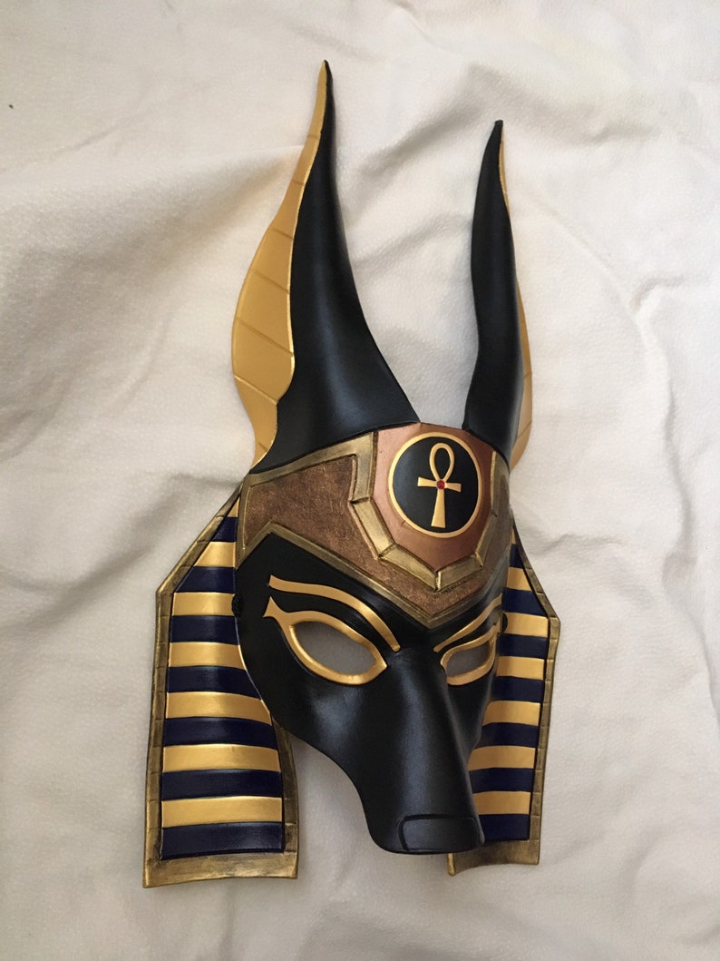 Made to Order Egyptian Jackal Anubis Leather Mask Underworld Masquerade Costume image 4