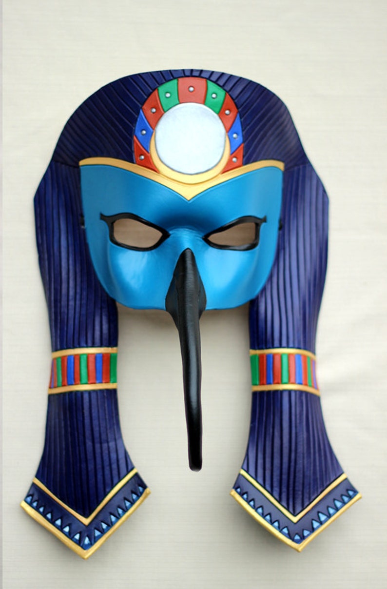 Made To Order: Egyptian Thoth Leather Ibis Mask image 1