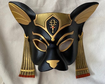 Made to Order - Egyptian Cat Goddess of Music and Dance, Bastet Leather Mask
