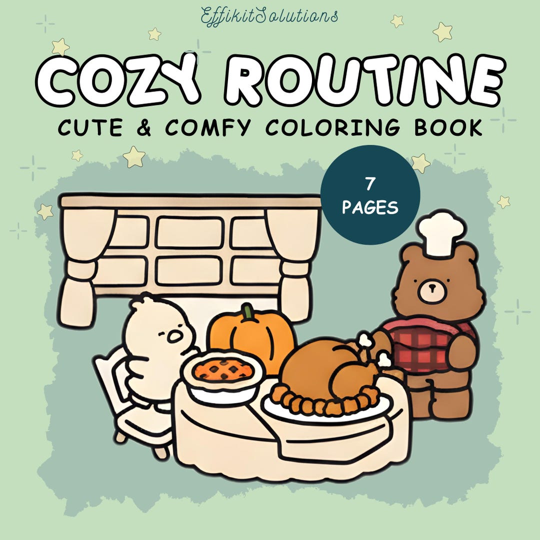 Coco Wyo Cozy Routine Coloring Book | Seasonal Pages (PDF Download) - Etsy