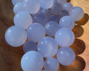 Blue Chalcedony Mini Spheres (12-24mm)
