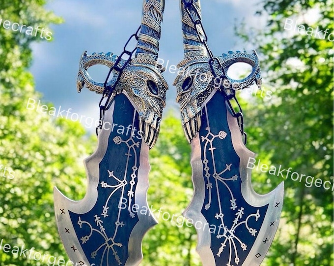 God of War Blades of Chaos: Metal Replica Sword & Axe Cosplay Set