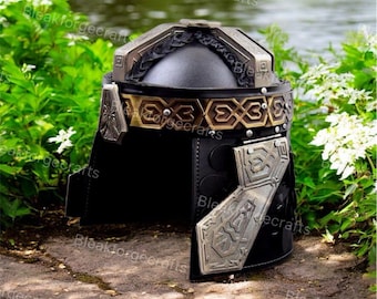 THE GIMLI'S HELMET Zwergen Helm Tragbar Kostüm Replik, Historischer.