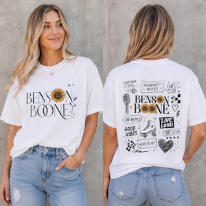 Benson Boone T Shirt Sunflower - Etsy