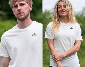 TripleTree Organic T-shirt in Cream - Unisex Sustainable Streetwear - For Tree & Nature Lovers