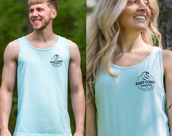 Chaleco orgánico East Coast Originals en aguamarina claro - Ropa unisex sostenible para surf, playa y calle