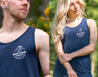 East Coast Originals Organic Vest in French Navy - Unisex Sustainable Surf/Beach/Streetwear
