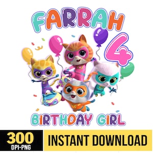 Superkitties Birthday PNG, Junior Super Kitties Music Png, Superkitties Pounce Png, Super Kitties Birthday Family Matching, Digital Download