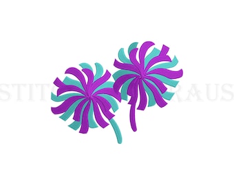 Pom Poms Machine Embroidery File, Fun Pom Pom Stitch Design, Cute Embroidery Pattern for Clothes, Hats, Bags, Instant Digital Download