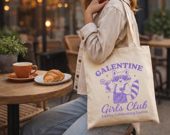 Galentine Gift Tote Bag - Funny Galentines Day Tote for Friends & Besties | Cute Valentine Alternative Present