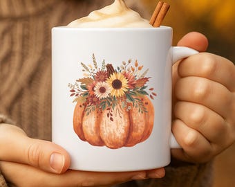 Thanksgiving-Becher - Kürbiskaffeetasse, Keramik Herbsttasse, Kaffee-Liebhaber-Geschenk, Herbstdekor, Thanksgiving-Geschenkidee